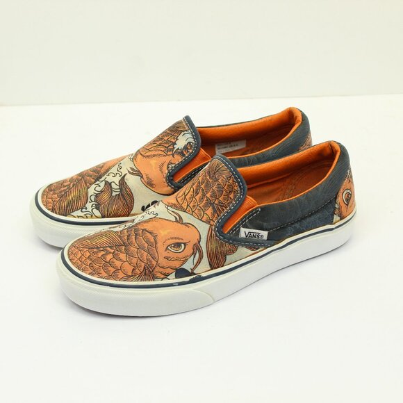 Vans Koi Orange Fish Slip On Limited Edition SZ Men\'s 5 Women\'s 6.5 Unisex Rare